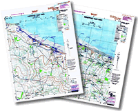 Two 1:12,500 maps of Omaha beach